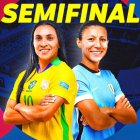 Las secciones femeninas de Brasil y Uruguay se miden en la semifinal de la Copa América 2025.