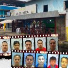 Las víctimas de la matanza en el cantón El Empalme.