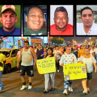 La noche del domingo, cerca de 200 personas caminaron por el centro de Valencia para pedir que localicen a los trabajadores.