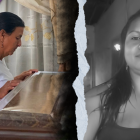 Nancy Vilela observaba los restos de su hija en el féretro.