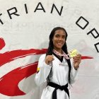 La ecuatoriana con uno de los últimos oro conseguidos en el Abierto de Australia que la uparon al # de los -1 62 kg.