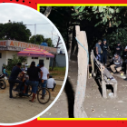 Debajo de un almendro y junto a un asiento de madera quedó el occiso.