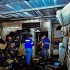 La bodega quedó totalmente destruida luego del incendio.