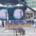 Los preparativos para la gala se efectuaron desde la mañana de este sábado en el malecón de Salinas