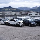 Los carros se acumulan en los Patios de Retención Vehicular de la Agencia Metropolitana de Tránsito.