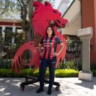 La futbolista Ámbar Torres recibe con Dragonas IDV a Universidad Católica, por la ida de las semifinales de la SuperLiga Femenina ecuatoriana