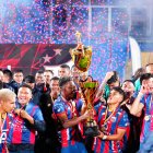 Deportivo Quito y su festejo como campeón de la segunda categoría de Pichincha.