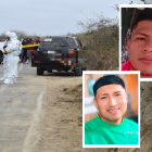 Al principio pensaron que el vehículo estaba vacío, pues se encontraba cerrado. En la cajuela estaban los cuerpos.