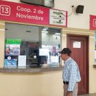 Las oficinas de la cooperativa 2 de Noviembre en la terminal terrestre de Santa Elena están cerradas