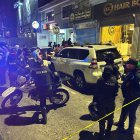 La escena del crimen fue acordonada por la Policía.