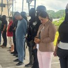 Los detenidos durante el operativo.