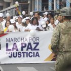 La marcha se desarrolló en el centro de Guayaquil.