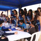 Las candidatas acudieron a una brigada que atendió la ciudadela Abel Gilbert.