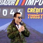 Daniel Noboa durante un evento público en Cotopaxi este 22 de septiembre de 2025.