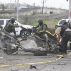 Uniformados realizaron la remoción de los escombros este sábado 27 de septiembre.