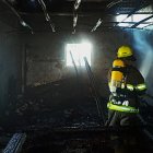 Así quedó el espacio donde funcionaba la clínica de rehabilitación.