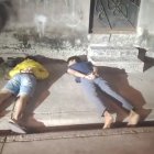 Dos de los aprehendidos en el procedimiento ejecutado la noche del domingo.