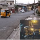 En la zona quedaron restos de botellas luego de ataque. El hecho ocurrió la noche del domingo 5 de octubre.