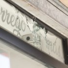 Así quedó el local afectado en plaza de La Aurora.