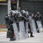Se registró presencial policial y militar en Quito por las manifestaciones.
