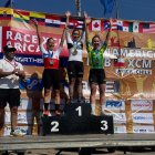 La riobambeña de 31 años Miryam Núñez en lo alto del podio panamericano.