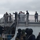 Los detenidos arribaron este jueves 30 de octubre al puerto de Manta, Manabí