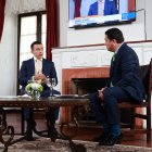 El Presidente de Ecuador, Daniel Noboa, durante entrevista de este 31 de octubre de 2025 a Teleamazonas.