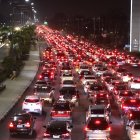 La congestión vehicular en la avenida Samborondón duró más de una hora.