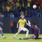 Octavio Rivero, delantero del Barcelona SC, en una acción de gol durante el partido que su equipo igualó 1-1 ante Universidad Católica el domingo 2 de noviembre.