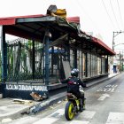 La estación de Metrovía se vio afectada por un choque.