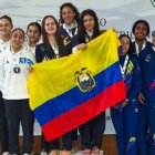 El podio femenino del Campeonato Panamericano y Sudamericano de Pentatlón Moderno Junior 2025.