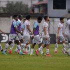 Los jugadores de El Nacional luego de uno de los últimos partidos del Hexagonal 2 de la LigaPro, donde marcha quinto sin aspiraciones de cupo internacional.