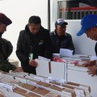 La entrega del material electoral inicio desde las primeras horas de este sábado 15 de noviembre.