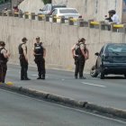 La víctima iba en el interior de este vehículo.