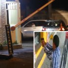 El criminal ingresó en un taxi sin contratiempos. Su acción quedó captada en una cámara de seguridad.