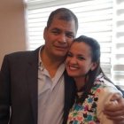 Rafael Correa rechazó la aparición de Marcela Aguiñaga con Lourdes Tibán.