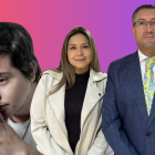 Pepe Tola, su hermana Verónica Tola y el abogad Iván Saquicela