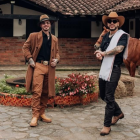 J Balvin y Ryan Castro durante la grabación del video oficial de Mi fortuna.