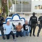 La Policía Nacional presentó en Portoviejo a tres de los aprehendidos tras el enfrentamiento entre bandas