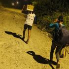 La familia regresó a su comunidad en Taisha.