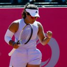 Luisina Giovannini celebra se impuso por 6-4 y 6-2 a Despina Papamichail.