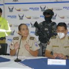 La excomandante de la Policía, Tannya Varela, durante una rueda de prensa.