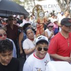 Cientos de creyentes llegaron al cantón Durán para participar en la caminata.