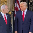 Donald Trump, Presidente de Estados Unidos, en compañía de Benjamín Netanyahu, primer ministro de Israel.