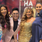 Lazito junto a sus compañeras del programa Los Hackers.