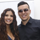 Dayanara y Yeison Jiménez durante una rueda de prensa en Guayaquil en 2024.