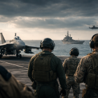 Patrullaje aéreo y naval sobre el océano Pacífico, en una imagen referencial que ilustra la advertencia emitida por Estados Unidos ante actividades militares en la región.