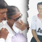 Rita Lucas recibe el consuelo de su otro hijo tras la muerte de Juan Gregorio Garcés Lucas.