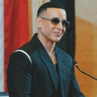Daddy Yankee durante su discurso al recibir el reconocimiento de San Juan, Puerto Rico.