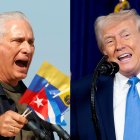 El presidente de Cuba, Miguel Díaz-Canel (i) y a su homólogo de Estados Unidos, Donald Trump.